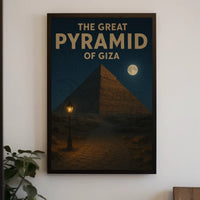 Great Pyramid of Giza Nightscape Cultural or Heritage Poster PosterGoat