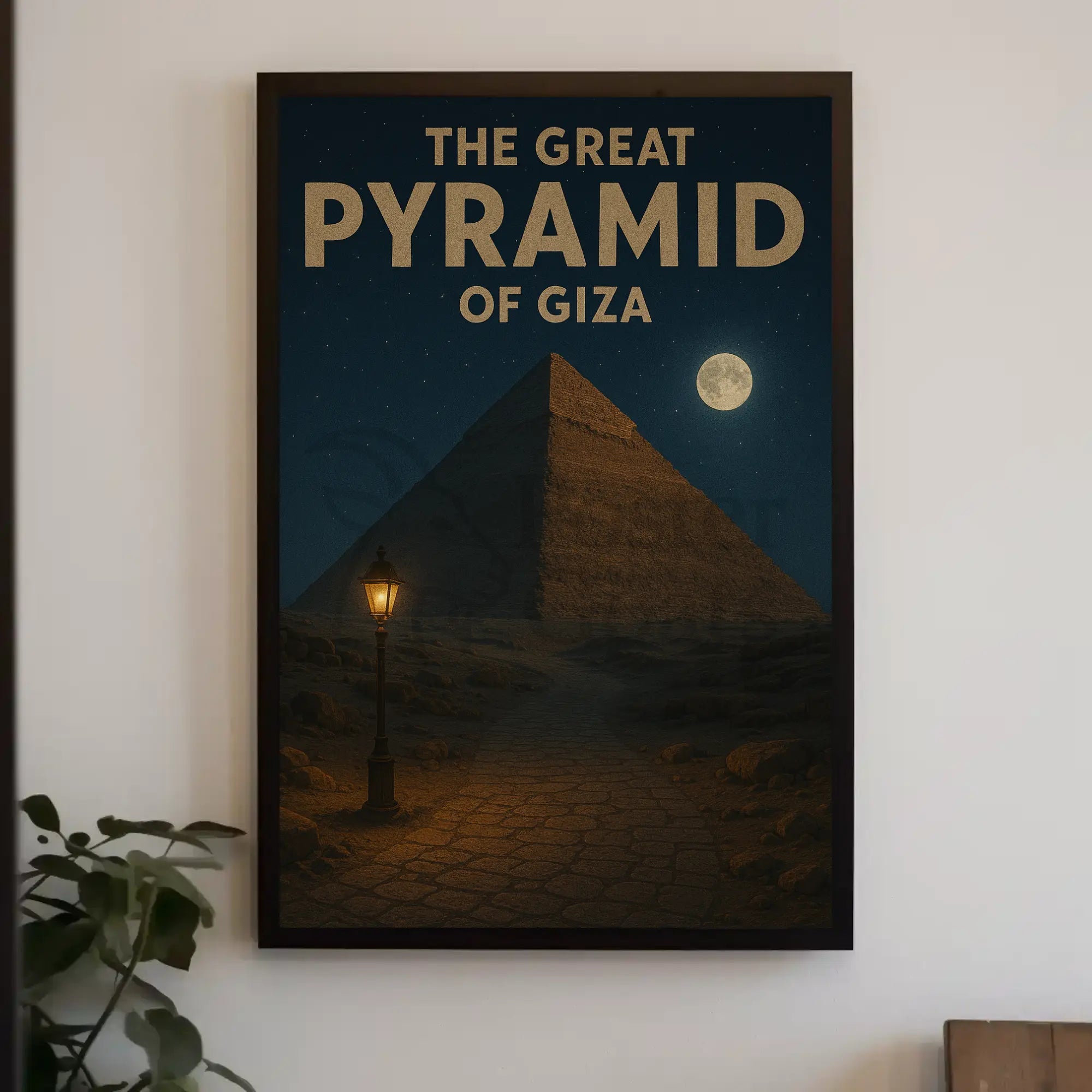 Great Pyramid of Giza Nightscape Cultural or Heritage Poster PosterGoat