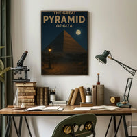 Great Pyramid of Giza Nightscape Cultural or Heritage Poster PosterGoat