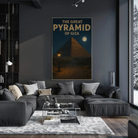 Great Pyramid of Giza Nightscape Cultural or Heritage Poster PosterGoat