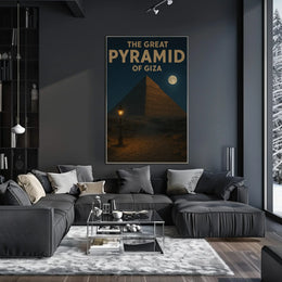Great Pyramid of Giza Nightscape Cultural or Heritage Poster PosterGoat