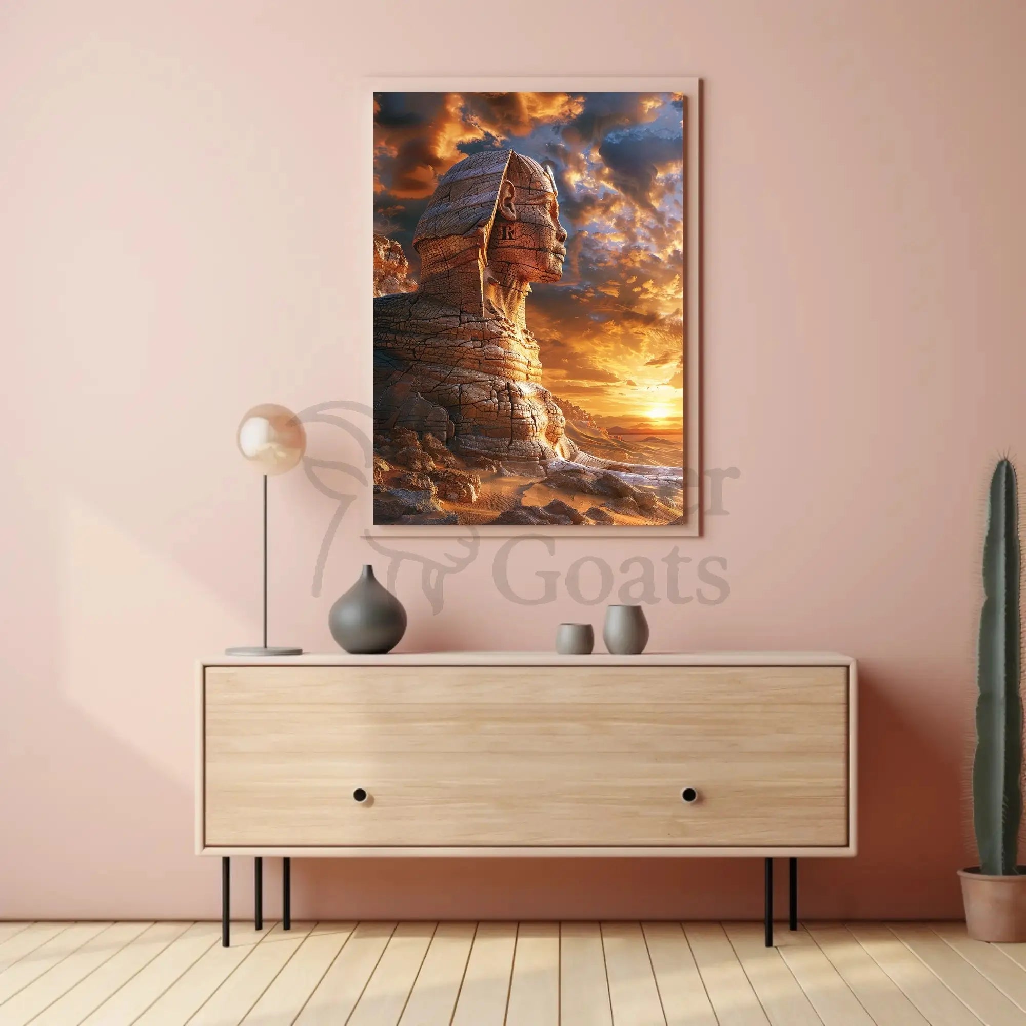 Great Sphinx of Giza Surreal Art Cultural Poster PosterGoat