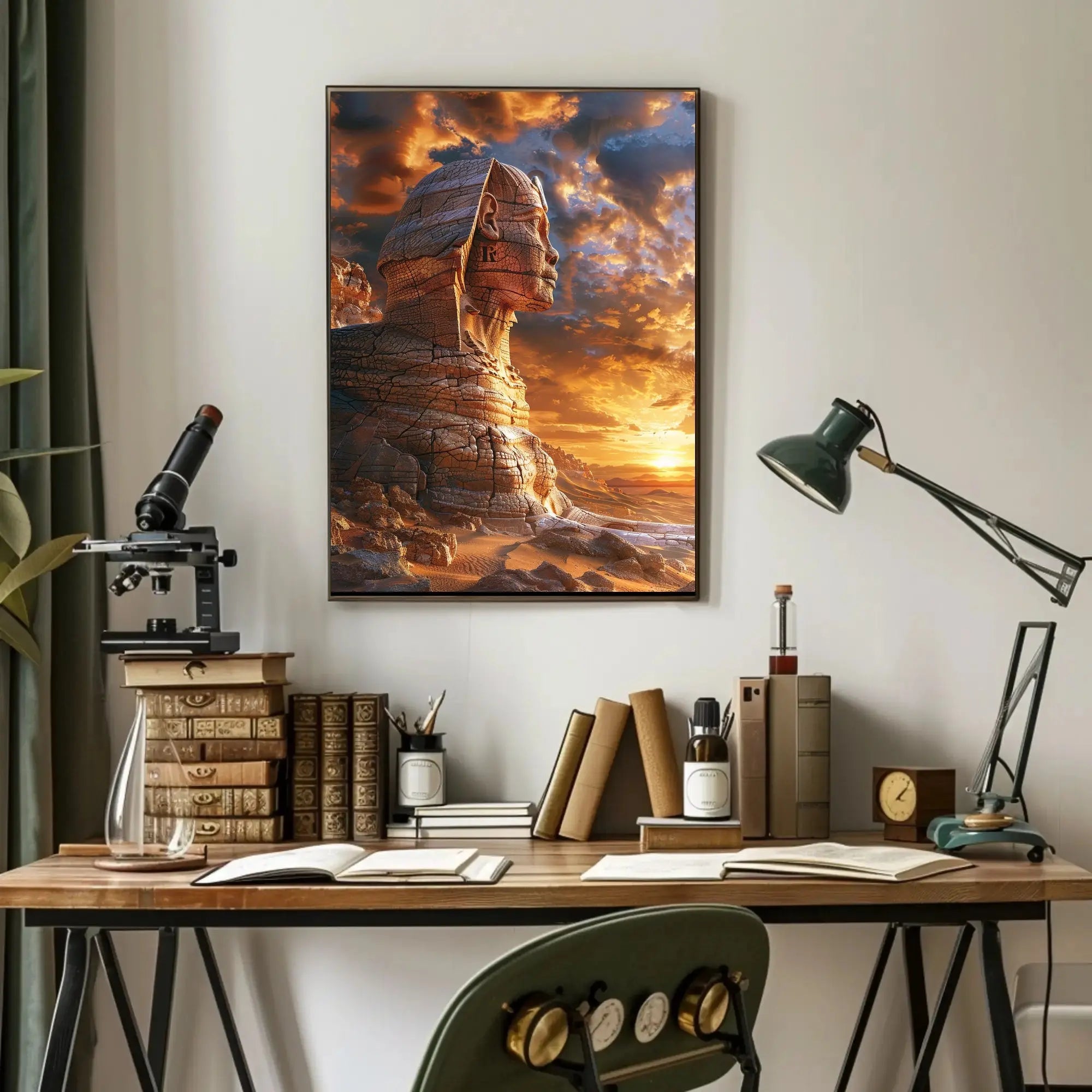 Great Sphinx of Giza Surreal Art Cultural Poster PosterGoat