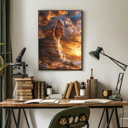 Great Sphinx of Giza Surreal Art Cultural Poster PosterGoat