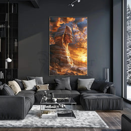 Great Sphinx of Giza Surreal Art Cultural Poster PosterGoat