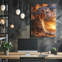 Great Sphinx of Giza Surreal Art Cultural Poster PosterGoat