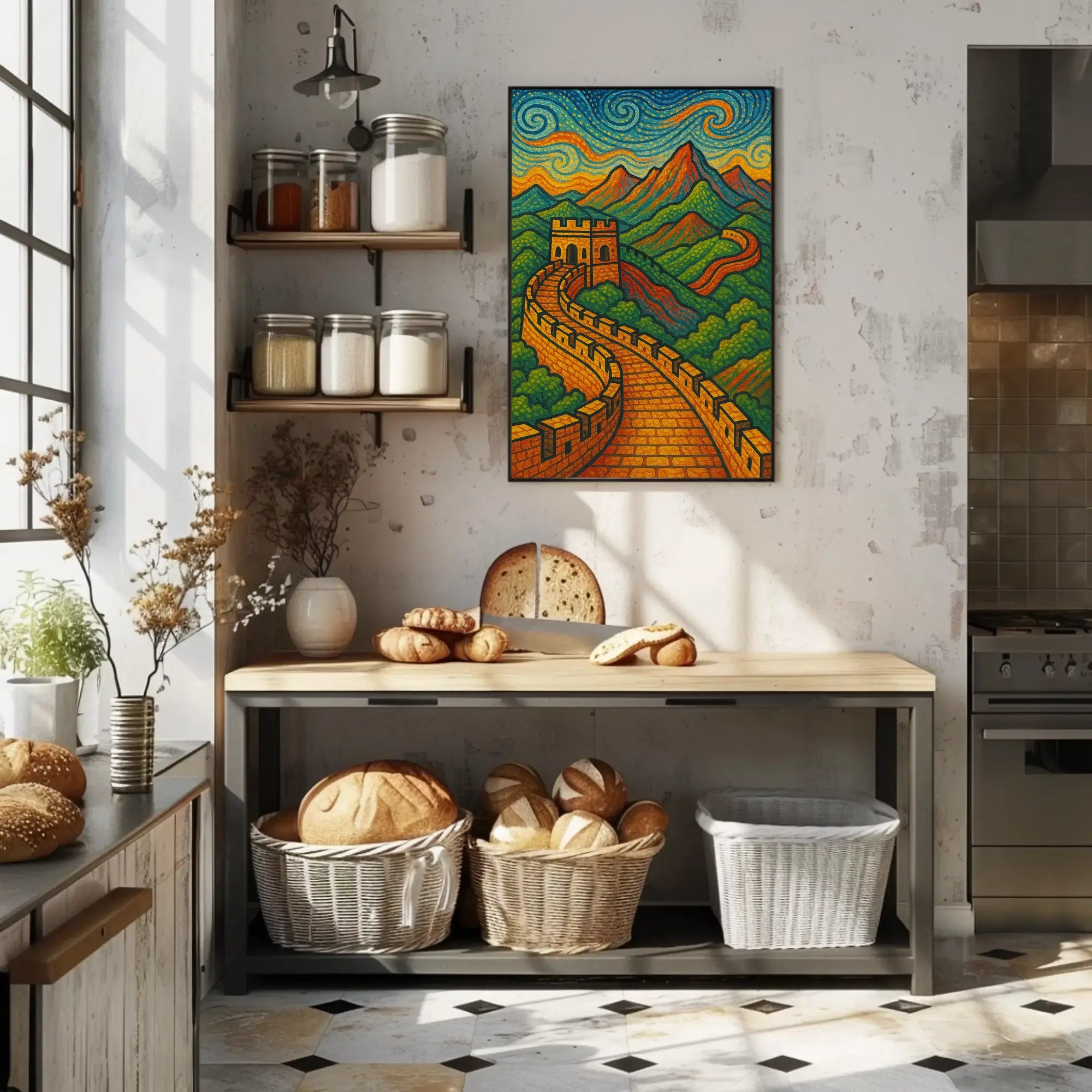 Great Wall Artistic Masterpiece Cultural or Heritage Poster PosterGoat