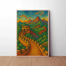 Great Wall Artistic Masterpiece Cultural or Heritage Poster PosterGoat