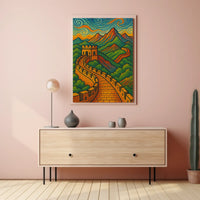 Great Wall Artistic Masterpiece Cultural or Heritage Poster PosterGoat