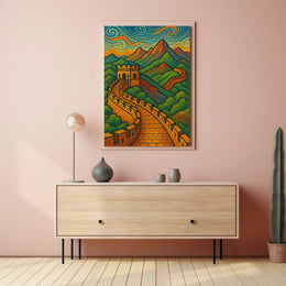 Great Wall Artistic Masterpiece Cultural or Heritage Poster PosterGoat