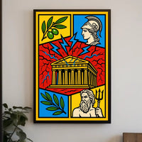 Greek Mythology Art Print: Parthenon, Athena, Poseidon Poster PosterGoat