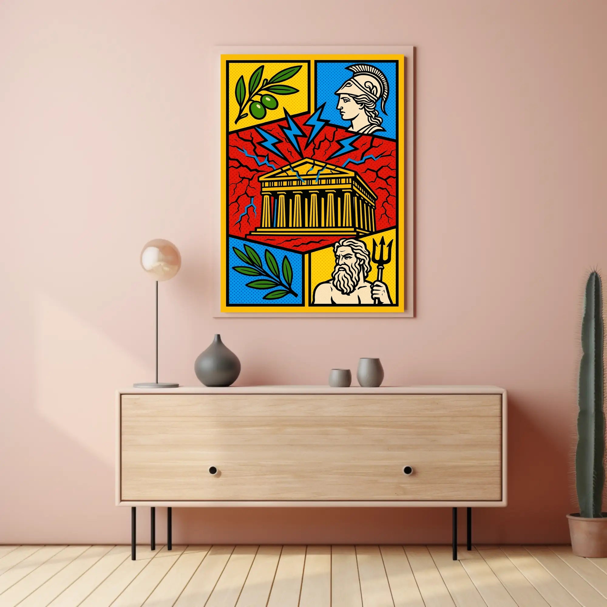 Greek Mythology Art Print: Parthenon, Athena, Poseidon Poster PosterGoat