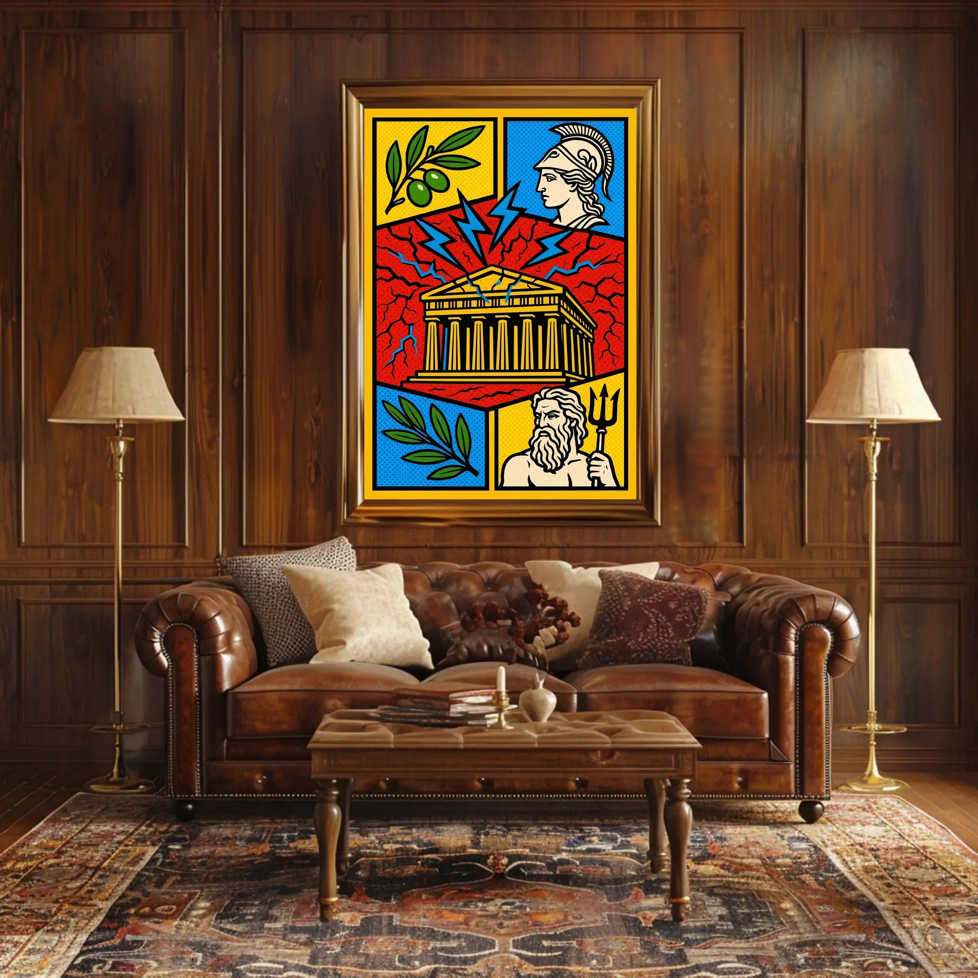 Greek Mythology Art Print: Parthenon, Athena, Poseidon Poster PosterGoat