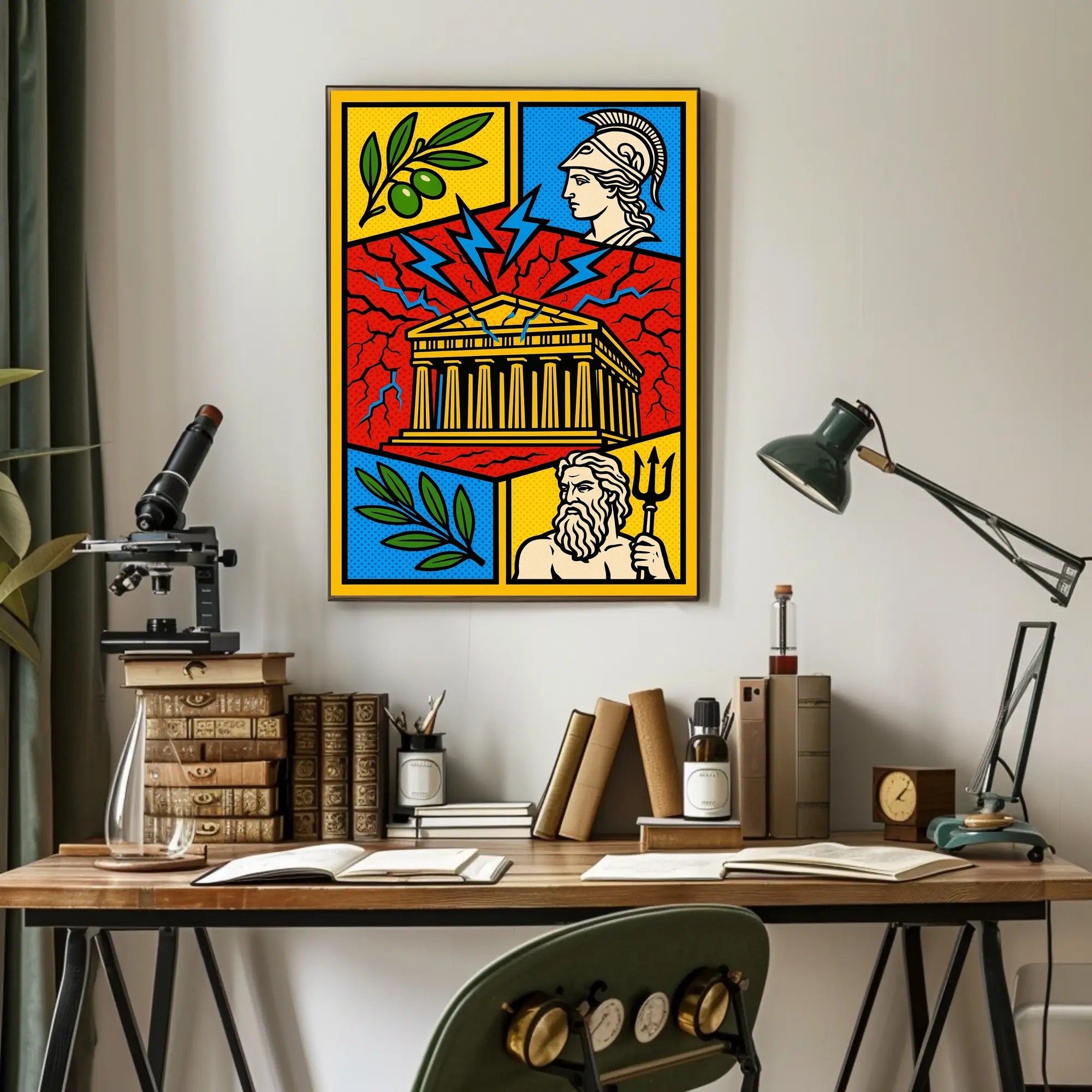Greek Mythology Art Print: Parthenon, Athena, Poseidon Poster PosterGoat