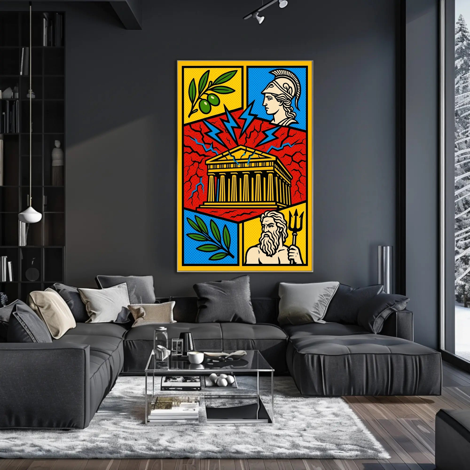 Greek Mythology Art Print: Parthenon, Athena, Poseidon Poster PosterGoat