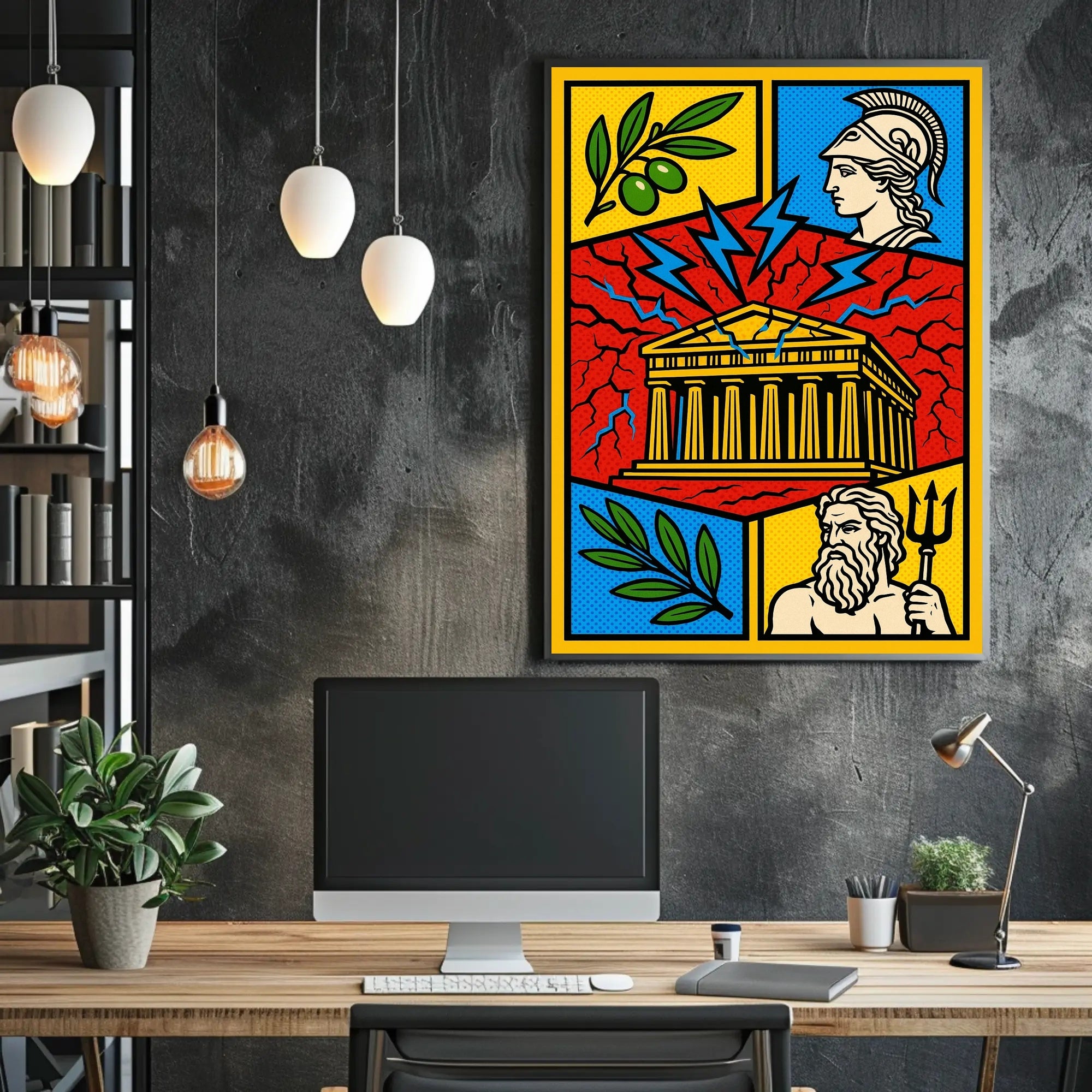 Greek Mythology Art Print: Parthenon, Athena, Poseidon Poster PosterGoat