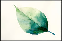 Green Leaf Watercolor Art Print - Abstract or Artistic Poster PosterGoat