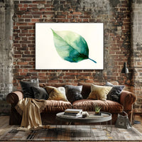 Green Leaf Watercolor Art Print - Abstract or Artistic Poster PosterGoat