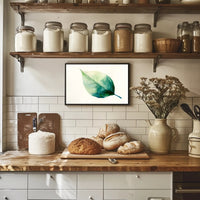 Green Leaf Watercolor Art Print - Abstract or Artistic Poster PosterGoat