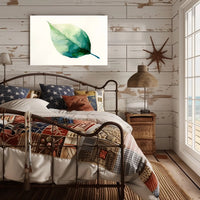 Green Leaf Watercolor Art Print - Abstract or Artistic Poster PosterGoat
