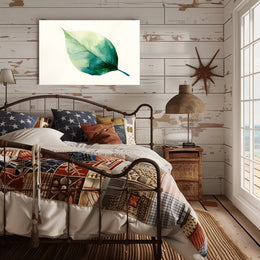Green Leaf Watercolor Art Print - Abstract or Artistic Poster PosterGoat