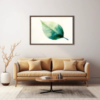 Green Leaf Watercolor Art Print - Abstract or Artistic Poster PosterGoat