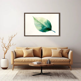 Green Leaf Watercolor Art Print - Abstract or Artistic Poster PosterGoat