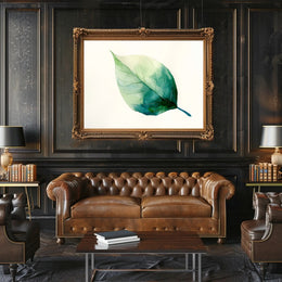 Green Leaf Watercolor Art Print - Abstract or Artistic Poster PosterGoat