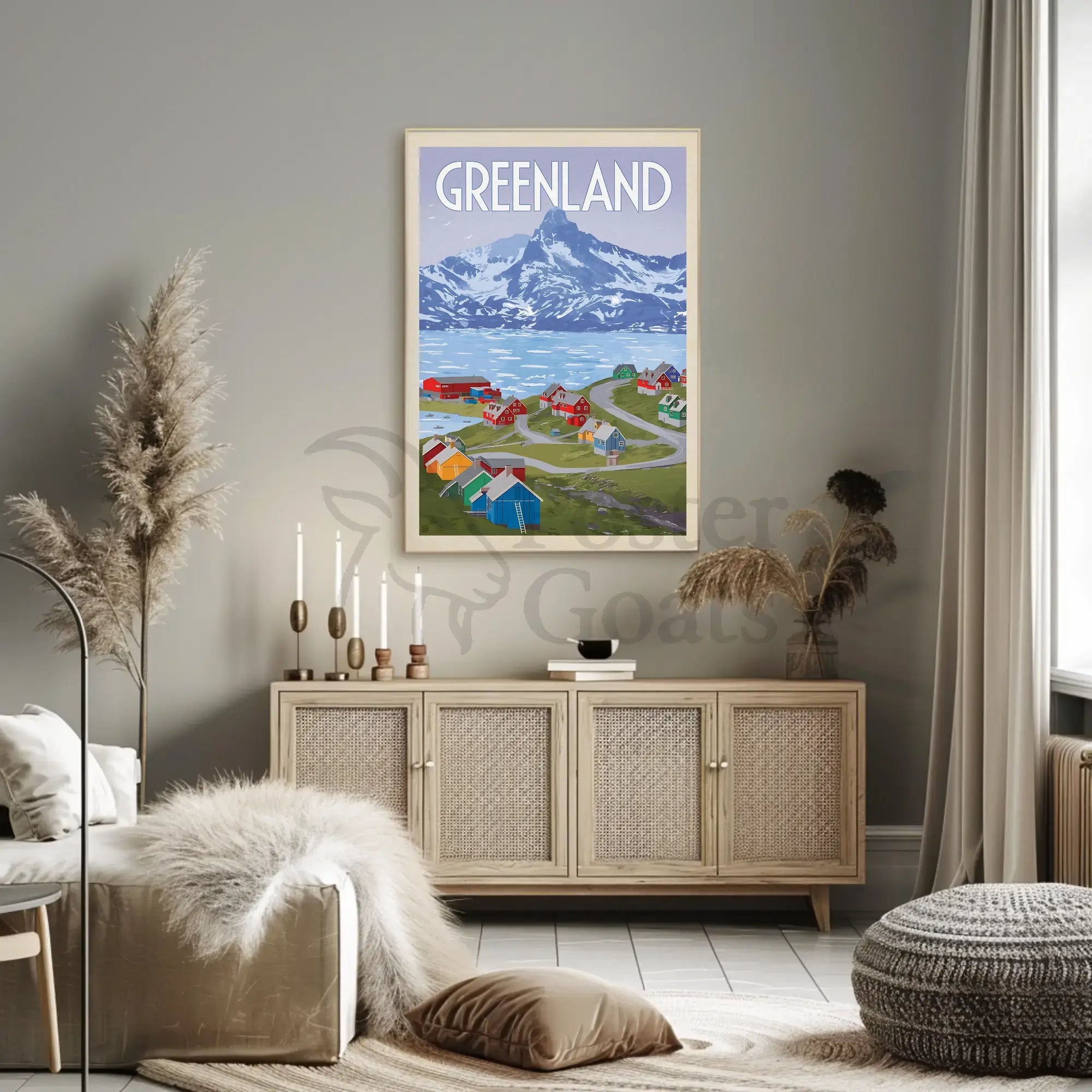 Greenland Adventure Awaits Vintage Travel Poster PosterGoat
