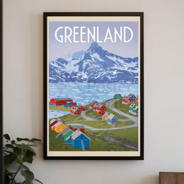 Greenland Adventure Awaits Vintage Travel Poster PosterGoat