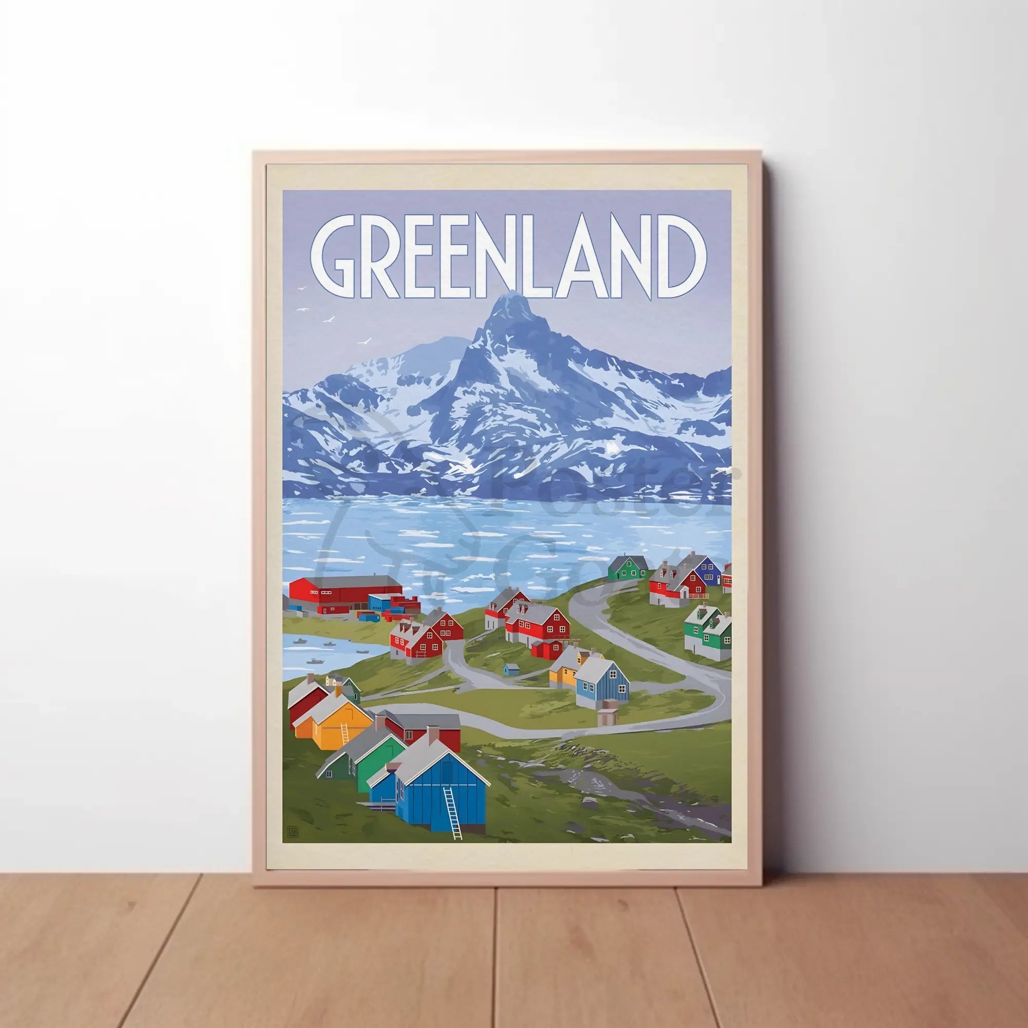 Greenland Adventure Awaits Vintage Travel Poster PosterGoat