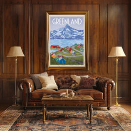 Greenland Adventure Awaits Vintage Travel Poster PosterGoat