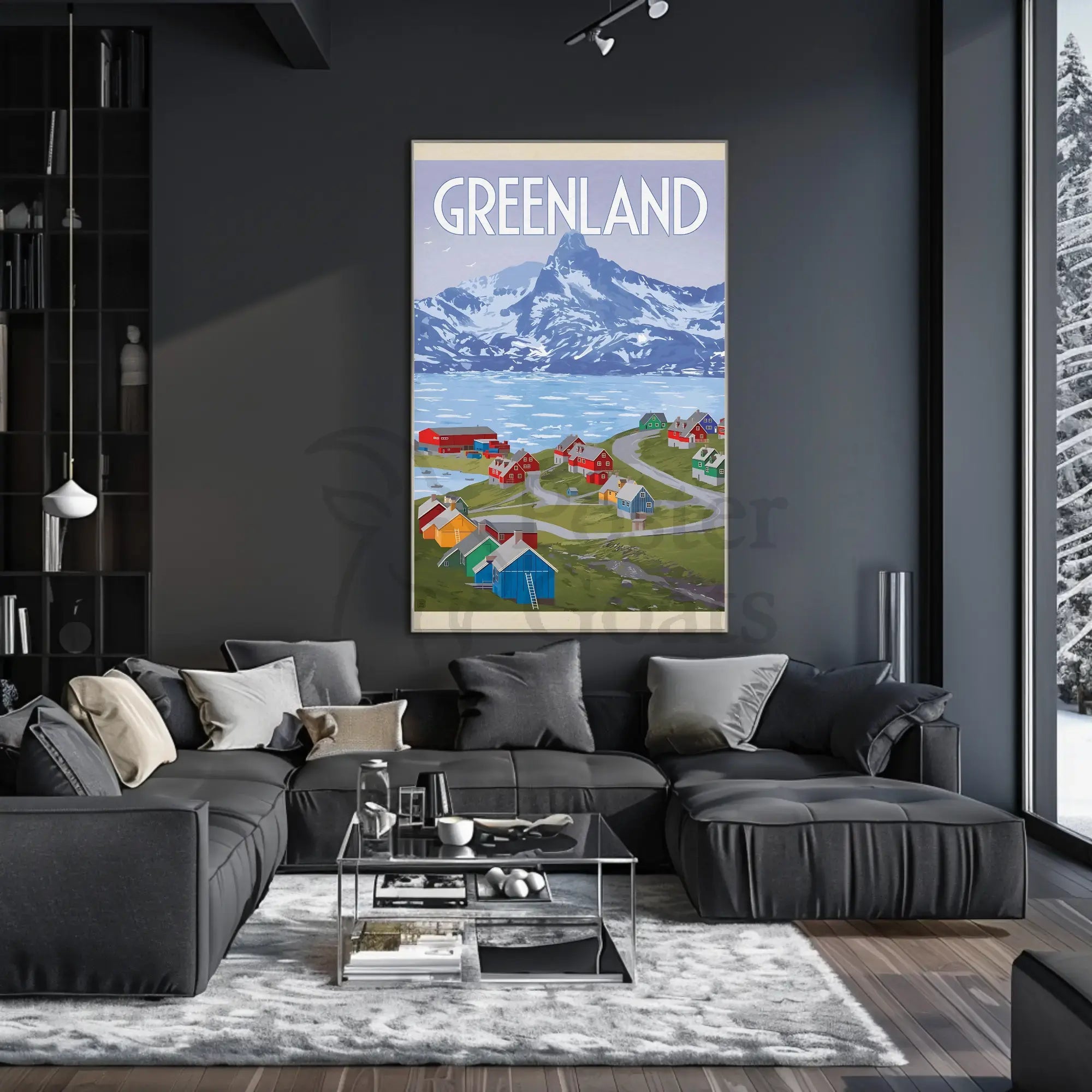 Greenland Adventure Awaits Vintage Travel Poster PosterGoat