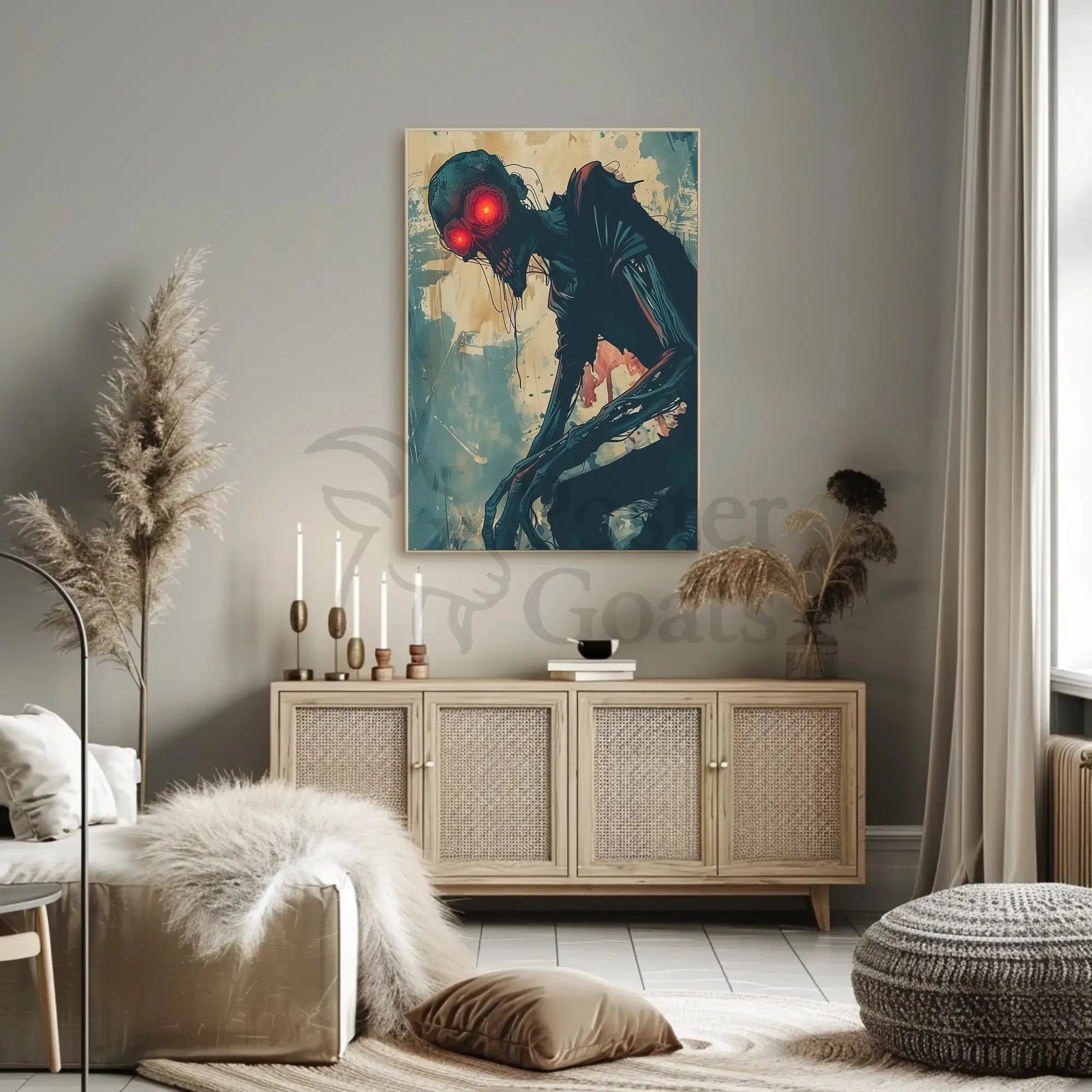 Grotesque Undead Creature Horror Art Poster - Abstract, Artistic, or Pop Culture Poster PosterGoat