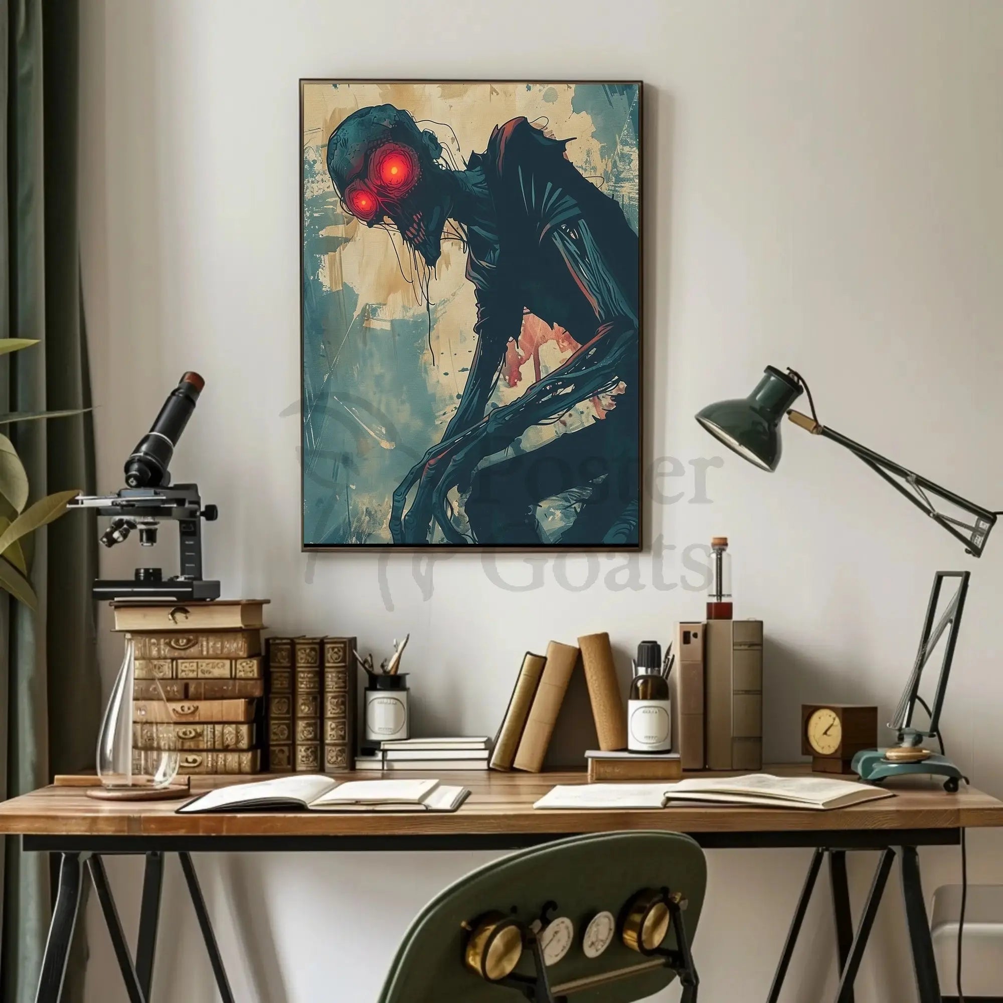 Grotesque Undead Creature Horror Art Poster - Abstract, Artistic, or Pop Culture Poster PosterGoat