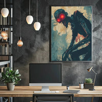 Grotesque Undead Creature Horror Art Poster - Abstract, Artistic, or Pop Culture Poster PosterGoat