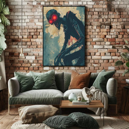 Grotesque Undead Creature Horror Art Poster - Abstract, Artistic, or Pop Culture Poster PosterGoat