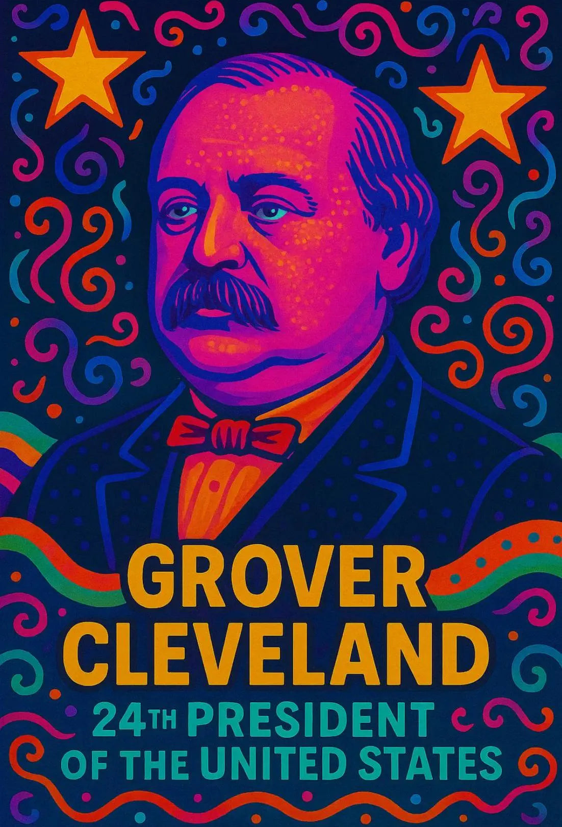 Grover Cleveland Pop Art Historical Poster PosterGoat