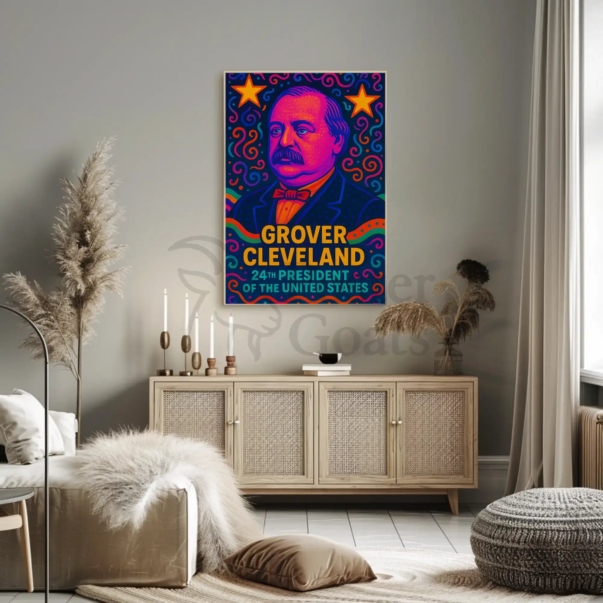 Grover Cleveland Pop Art Historical Poster PosterGoat