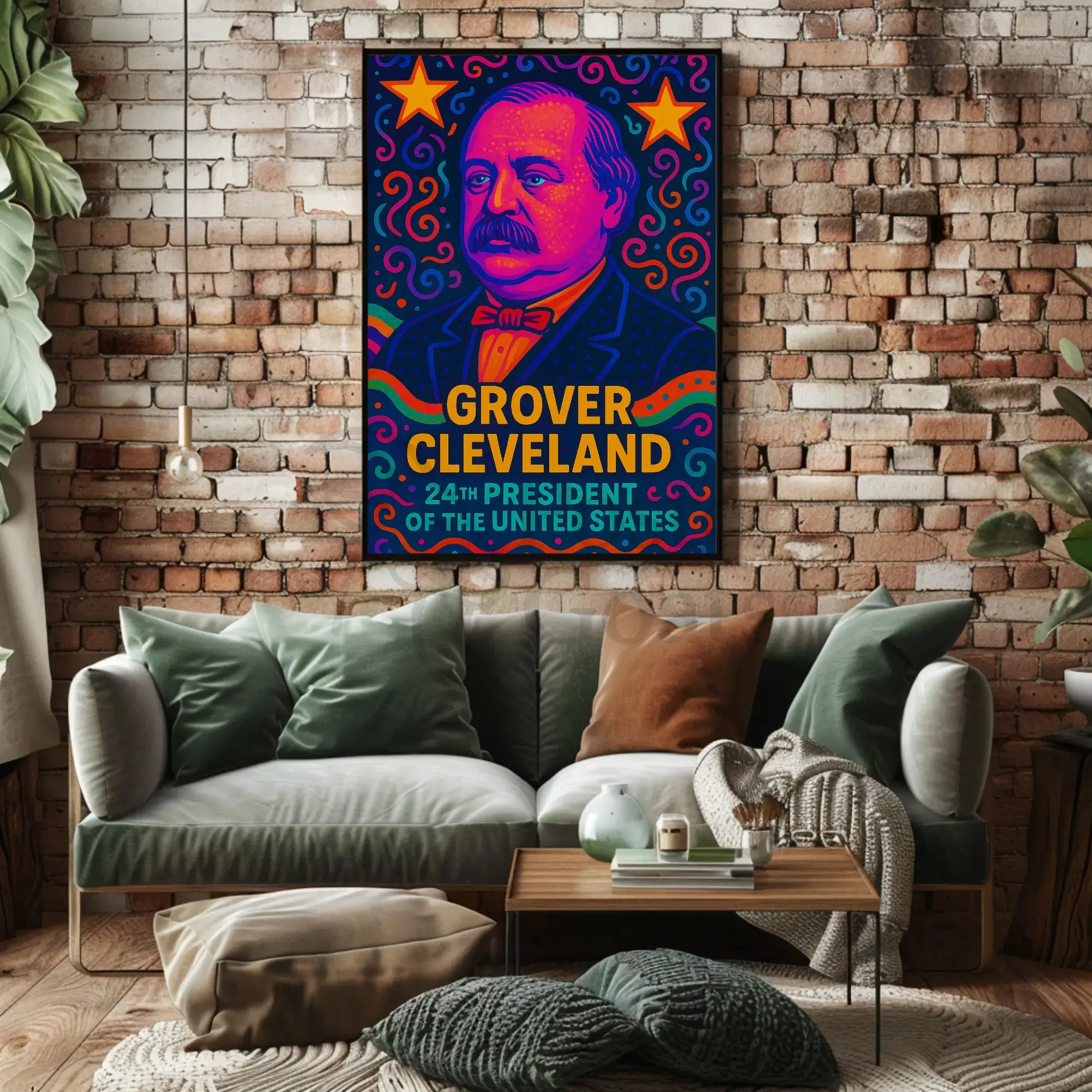 Grover Cleveland Pop Art Historical Poster PosterGoat