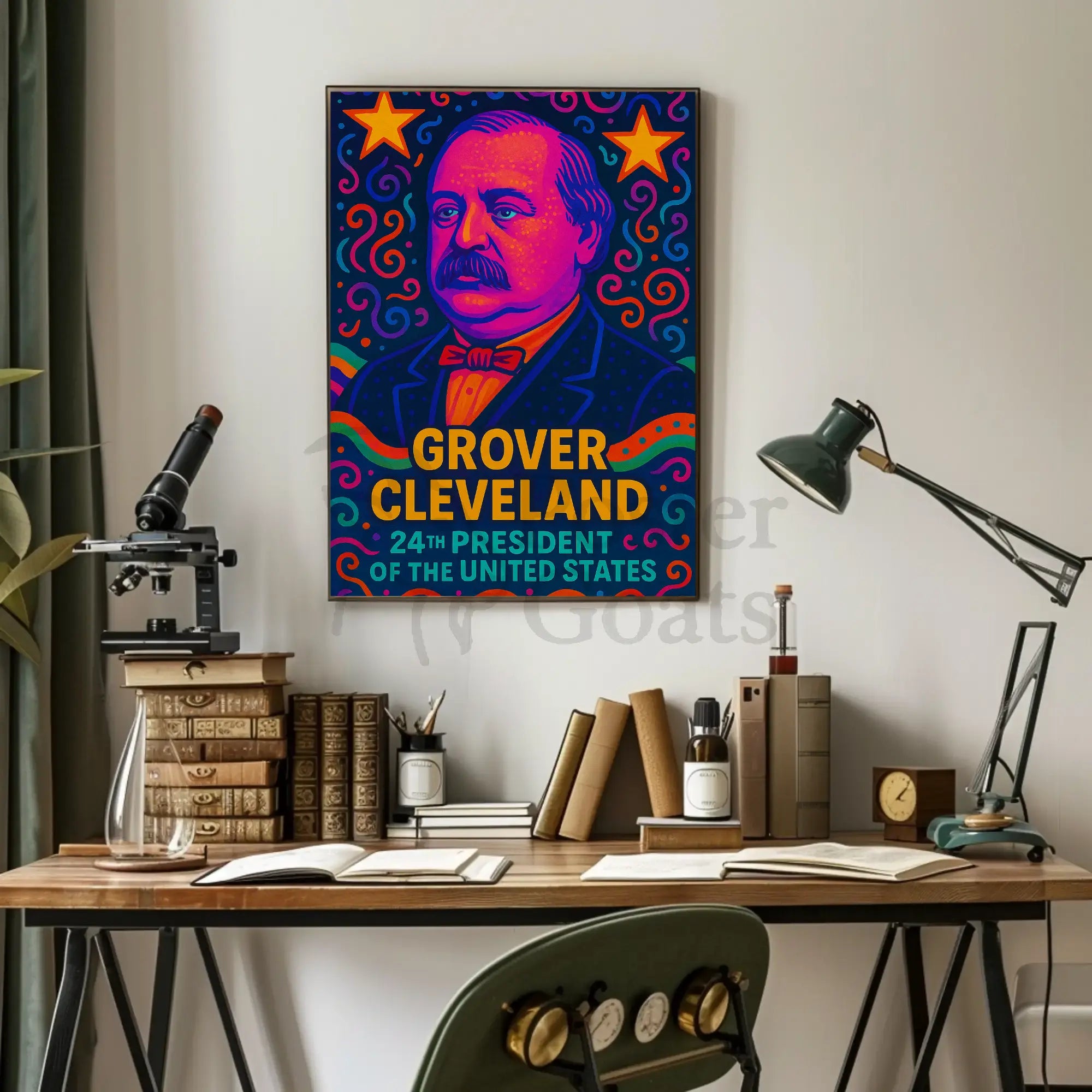 Grover Cleveland Pop Art Historical Poster PosterGoat