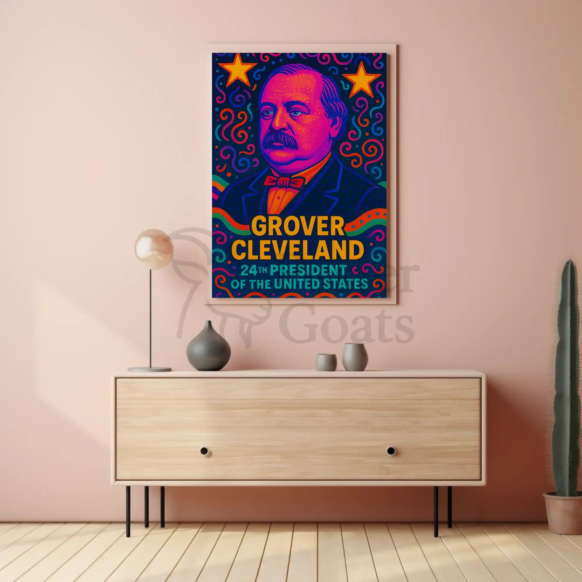 Grover Cleveland Pop Art Historical Poster PosterGoat