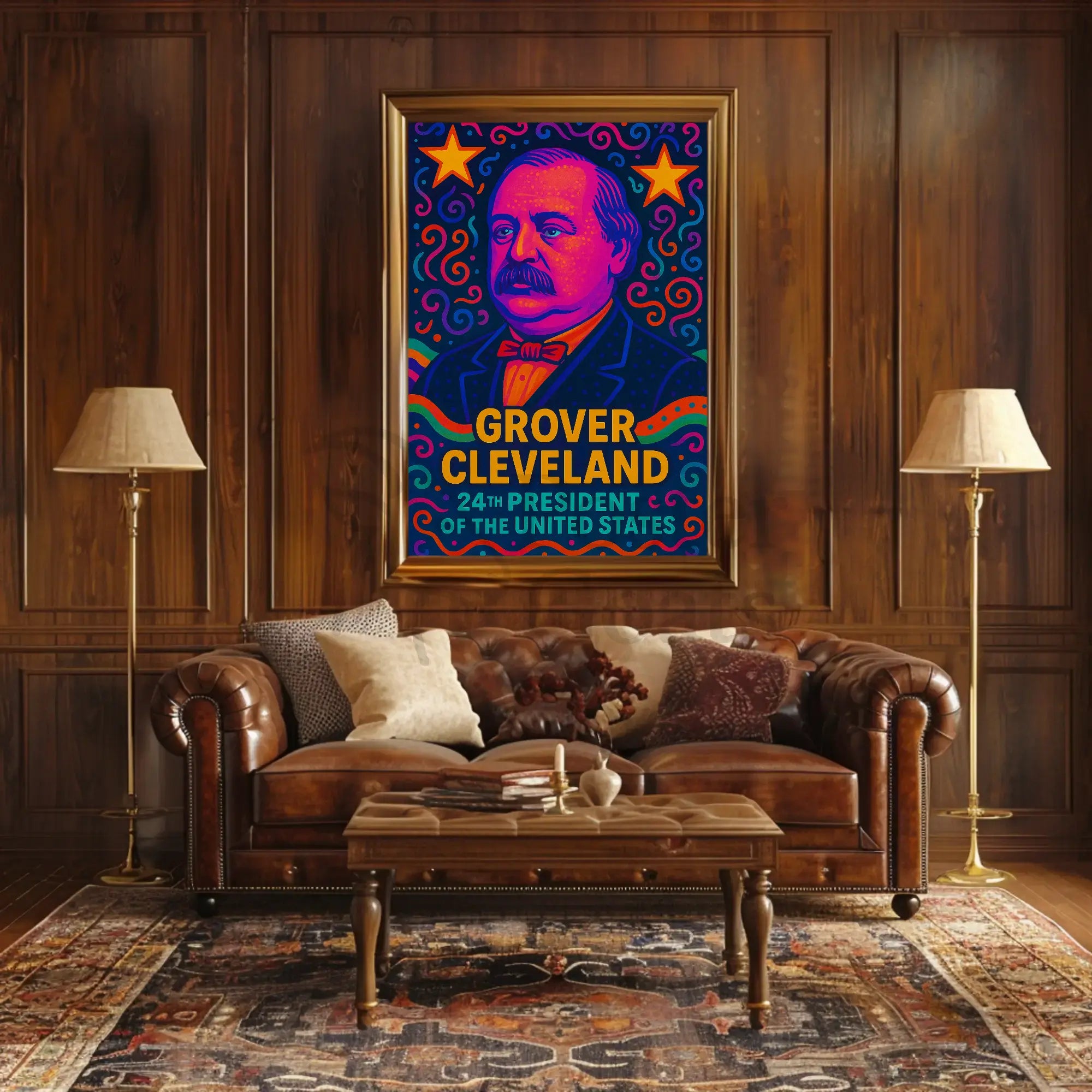 Grover Cleveland Pop Art Historical Poster PosterGoat