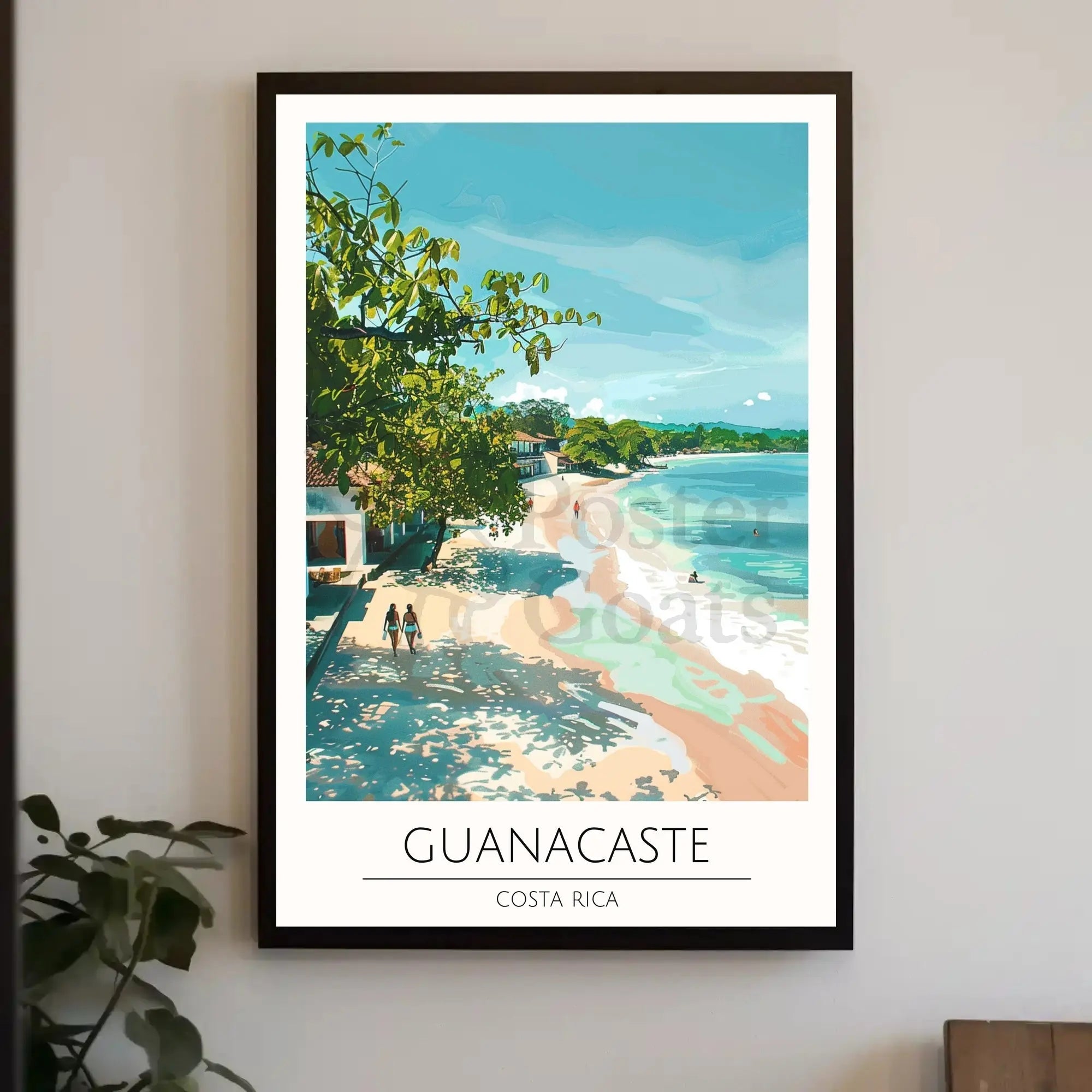 Guanacaste Costa Rica Beach Scene Travel Poster PosterGoat