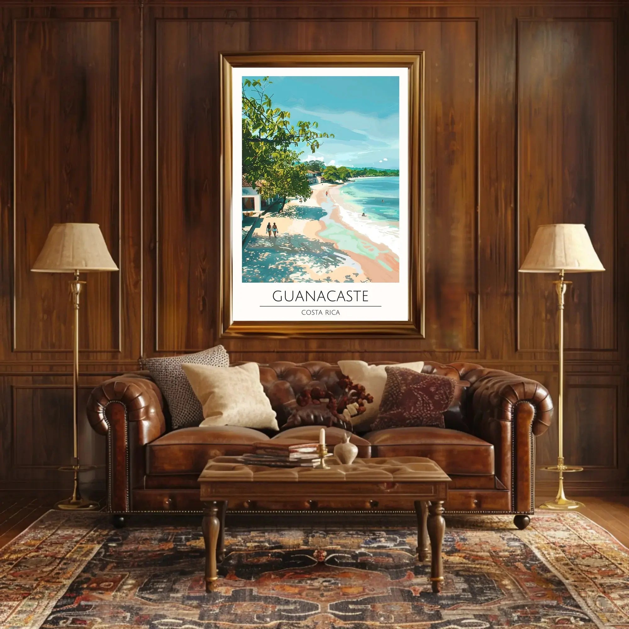 Guanacaste Costa Rica Beach Scene Travel Poster PosterGoat