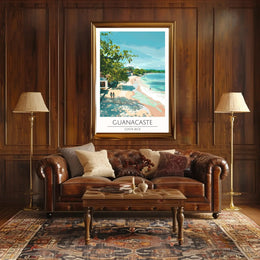 Guanacaste Costa Rica Beach Scene Travel Poster PosterGoat