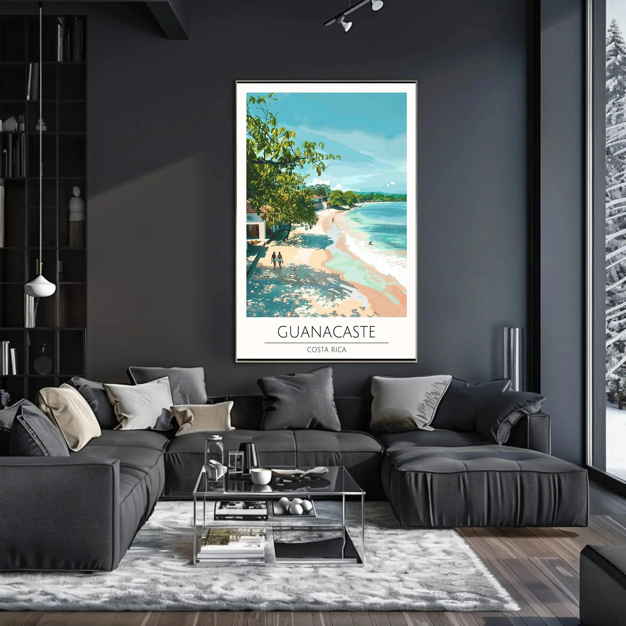 Guanacaste Costa Rica Beach Scene Travel Poster PosterGoat