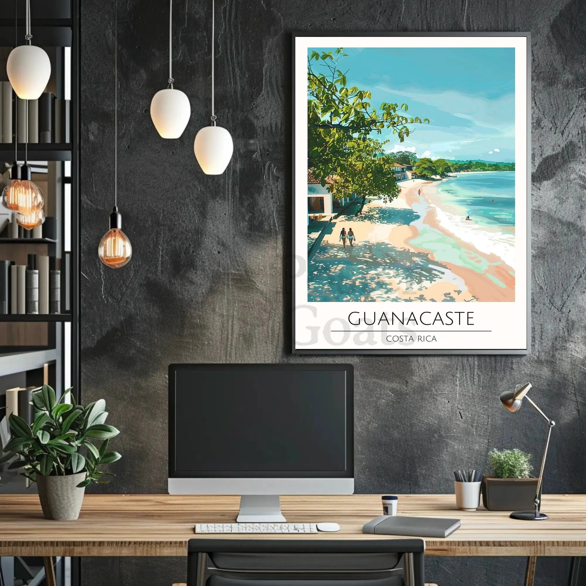 Guanacaste Costa Rica Beach Scene Travel Poster PosterGoat