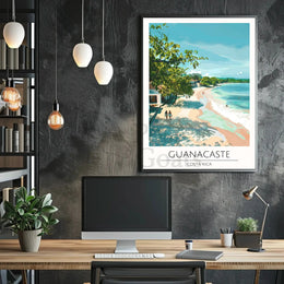 Guanacaste Costa Rica Beach Scene Travel Poster PosterGoat
