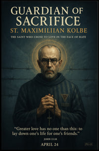 Guardian of Sacrifice St. Maximilian Kolbe Poster PosterGoat